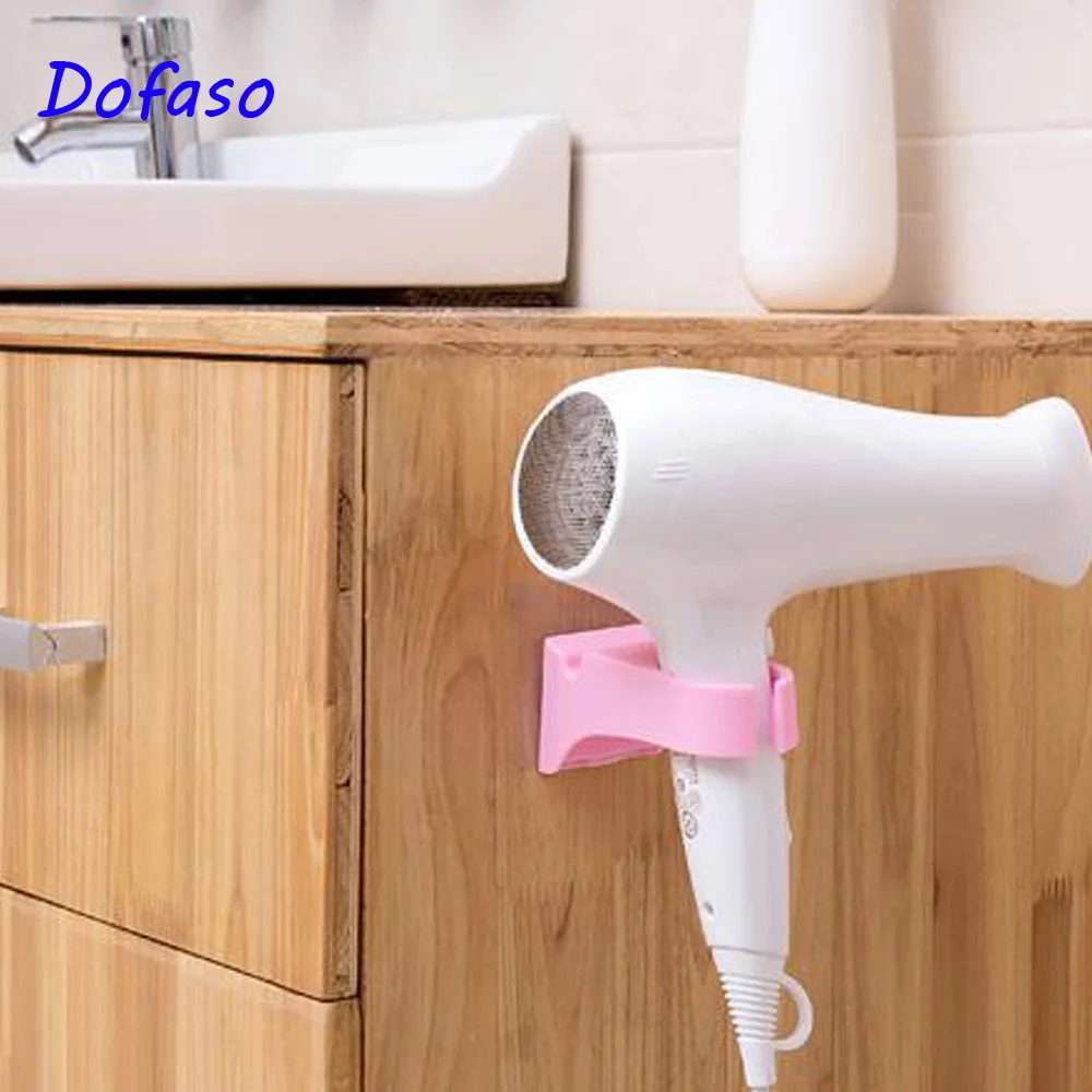 

Dofaso wall mount hair dryer rack Bathroom Hanger Drill-free Shelf Multi-functional Wall-mounted Receiving Frame holder