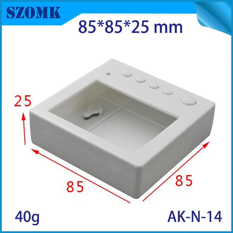 

hot selling plastic box electronics plastic case for LCD screen (4 pieces) 85*85*25mm szomk diy enclosure wall mount project box