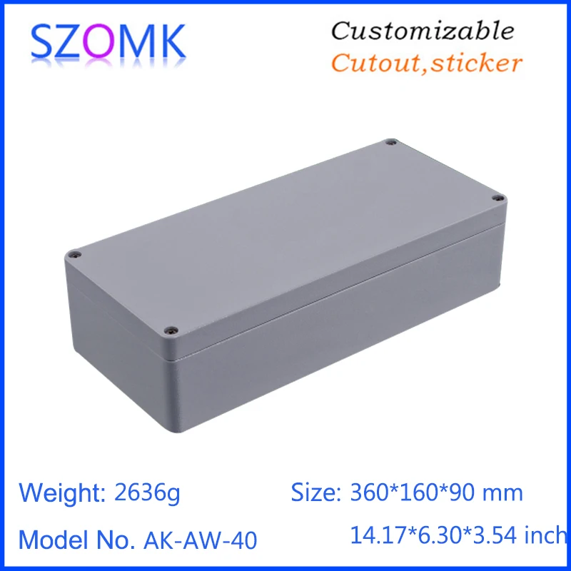 szomk IP66 die cast aluminum waterproof enclosure for electronics aluminum case waterproof equipment junction box (10)