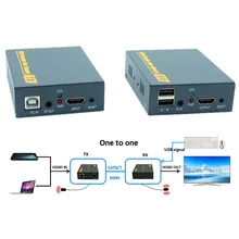 Высокое качество 500ft сети USB клавиатура Мышь KVM extender по ip tcp 1080 P USB HDMI KVM ИК Extender 150 м через RJ45 CAT6/7 кабель