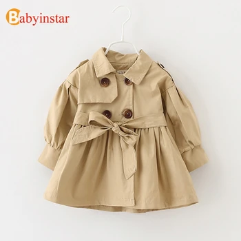 

Babyinstar Spring Toddle Girl's Clothing Spring Fashion Trench Coat with Belt for Baby Girl's Tops Jacket Girl Outerwear & Coat