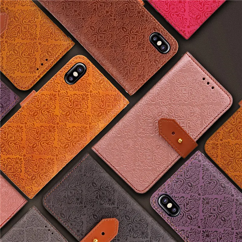 Luxury Flip Wallet Case Fit For iPhone 8 Plus X 7 6 6S 5 5S SE 4 Fashion Cell Cases Phone Cover | Мобильные телефоны и