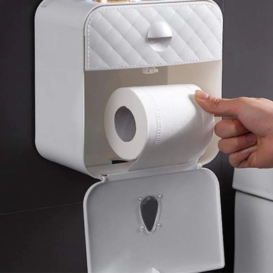 NEW Tissue Boxes Staple-Free Wall-Mounted Large-Capacity Storage Drawer Sundries Storage Box Toilet Paper Holders
