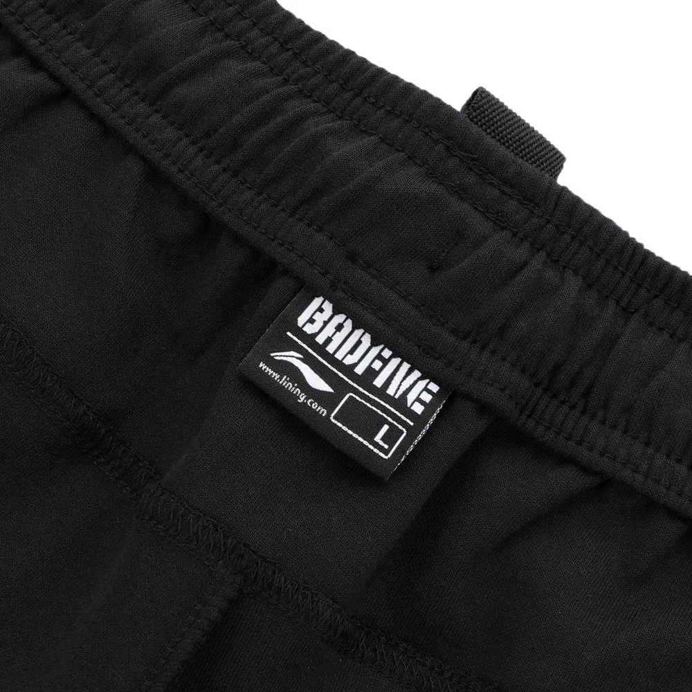 Мужские спортивные штаны Li-Ning BAD FIVE для баскетбола 82% хлопок 18% полиэстер подкладка удобные спортивные штаны AKLN699 CJAS18