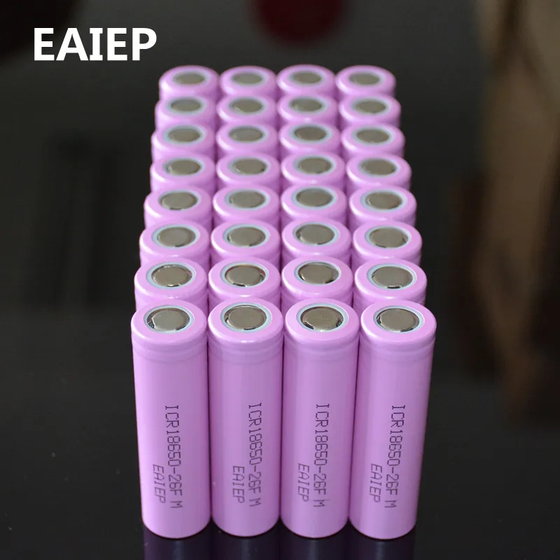 Оригинальные 18650 3,7 V 2600mAh литий ионные аккумуляторы EAIEP аккумуляторная батарея ICR18650 26FM безопасные батареи промышленного использования|li-ion battery|rechargeable batterybattery rechargeable | АлиЭкспресс