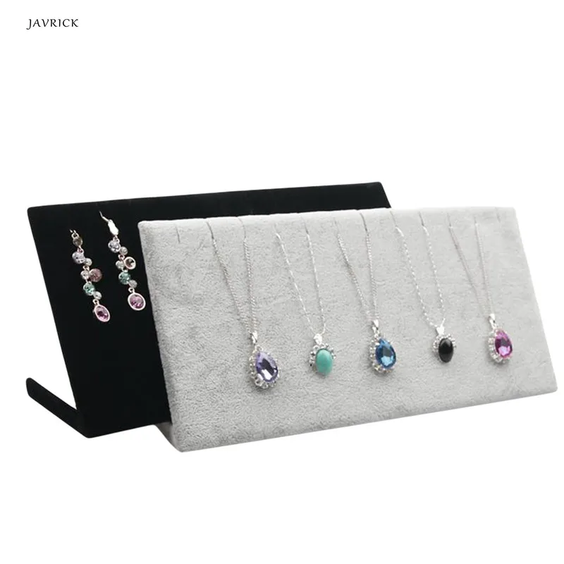 

JAVRICK Velvet Necklace Chain Bracelet Display L Stand Board Jewelry Holder Rack NEW