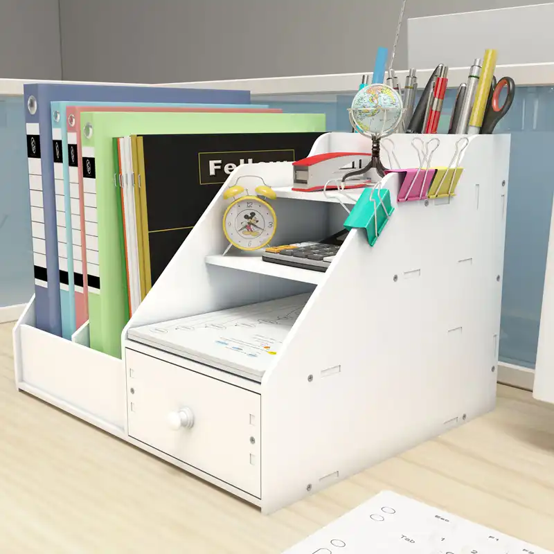 Diy Magazine Organizers Desk Organizer Book Holder Stationery Plastic Storage Stand Shelf Rack Joy Corner