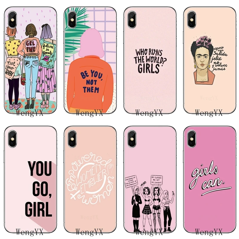 

cool Feminist Girls woman slim silicone TPU Soft phone cover case For Xiaomi Redmi 3 3s 4 4A 4x 5 plus pro Note 3 4 5 5A
