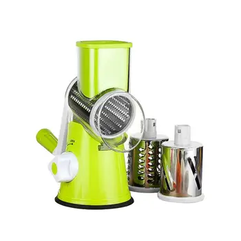 

Tri Blade Spiralizer Vegetable Slicer Manual Hand Speedy Vegetables Chopper with 3 Interchangeable Stainless Steel Rotary Blades