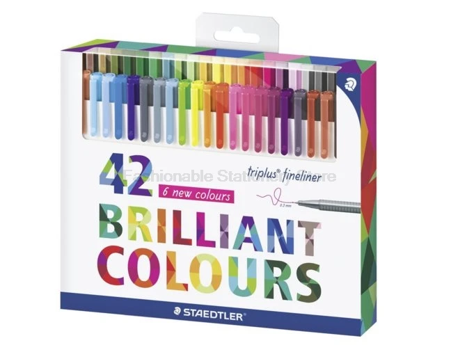 STAEDTLER 334 C42 цветные художественные маркерные ручки, ручка для рисования, канцелярские принадлежности, школьные офисные принадлежности, 0,3 мм, тонкая линия, маркер, ручка, 42 цвета - Цвет: 334 C42
