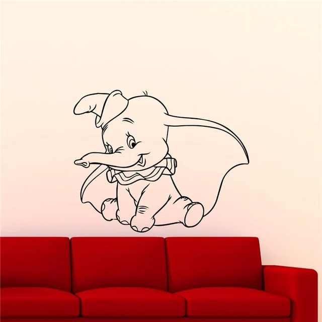 

Dumbo Elephant Wall Vinyl Decal Custom Baby Name Cartoon Home Decor Kids Girl Boy Room Wall Sticker