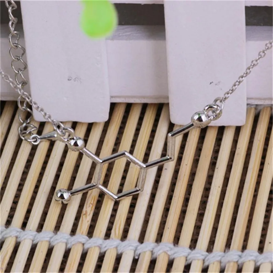 Новые ожерелья модные женские чокер ожерелье dapamine Biochemistry Molecule CATOP Chemical Structural 10