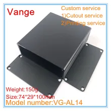 1 шт./лот, алюминиевая коробка для инъекций 6063-T5, алюминиевая коробка для корпуса diy 74*29*100 мм, настенные панели, доступные для Wi-Fi устройств