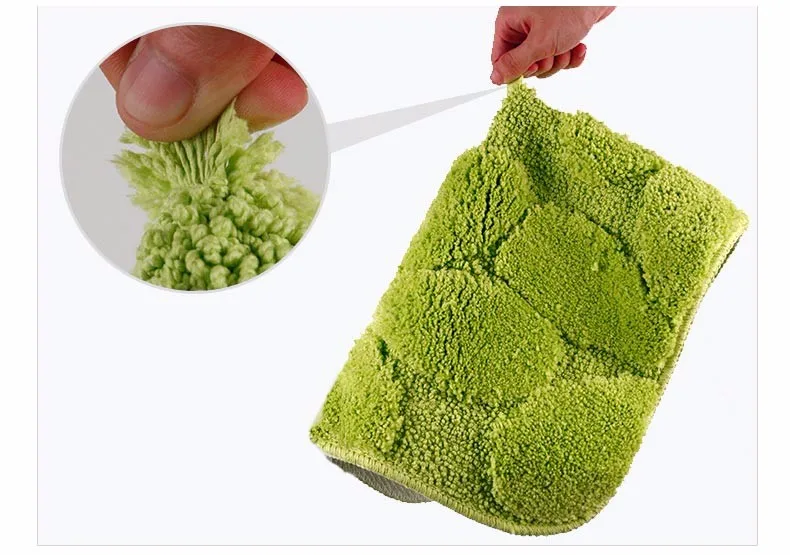 3D Lucky Grass коврики для ванной сверхтонкое волокно полиэстер Нескользящие двери 40x60 см