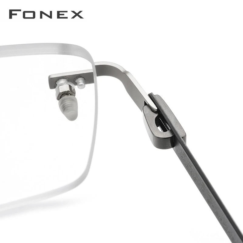 Ceny Rimless Alloy optyczne okulary ramka mężczyźni Ultralight Square krótkowzroczność okulary korekcyjne 2019 bezramowe pełne bezśrubowe okulary
