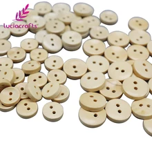 Lucia crafts-Botones de madera Natural redonda, accesorios de costura, 24 Uds., 12/13/15mm, E0214