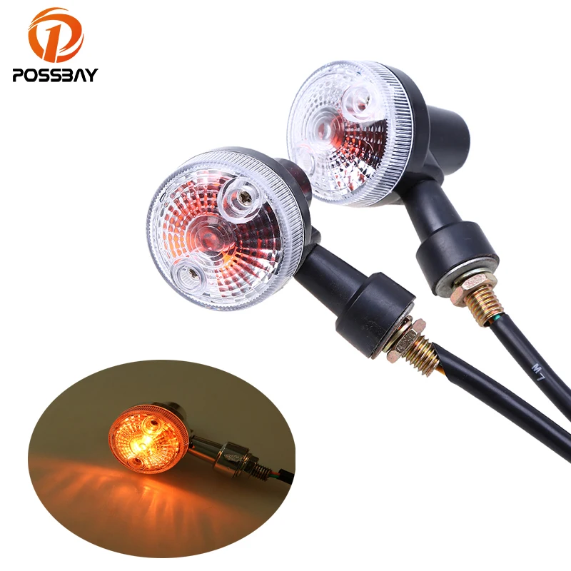 

POSSBAY Motorcycle Turn Signals Light Bike Motorbike Blinker Indicator Lamp Light For Honda Hornet 600 Cafe Racer Flasher Lights