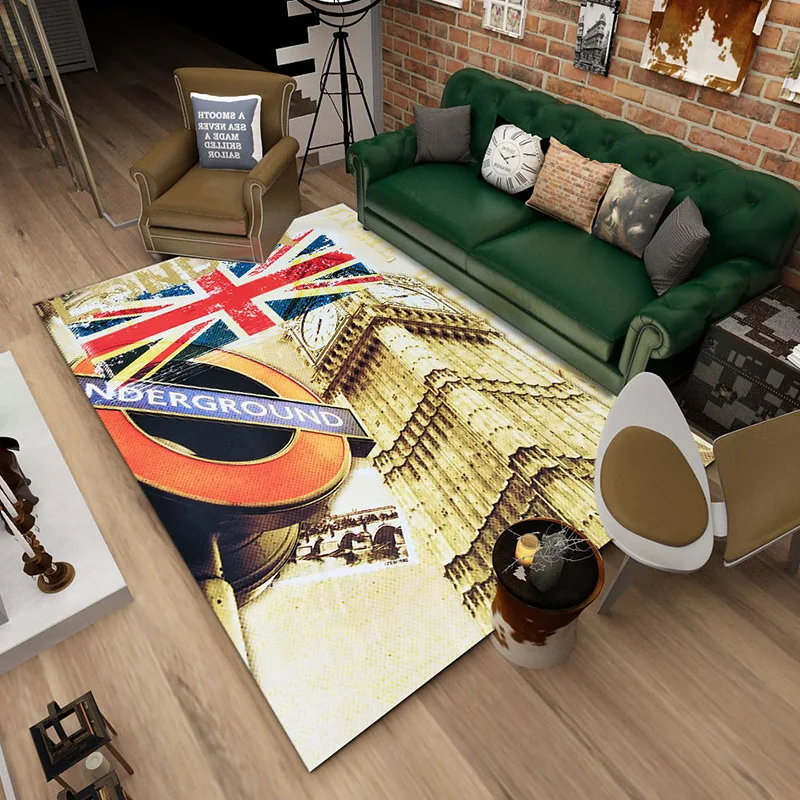 DeMissir современный флаг США Великобритания напечатанный ковер для дома для гостиной Дети играть коврики Нескользящие салон Pad Tapete Para Sala Alfombras - Цвет: 4