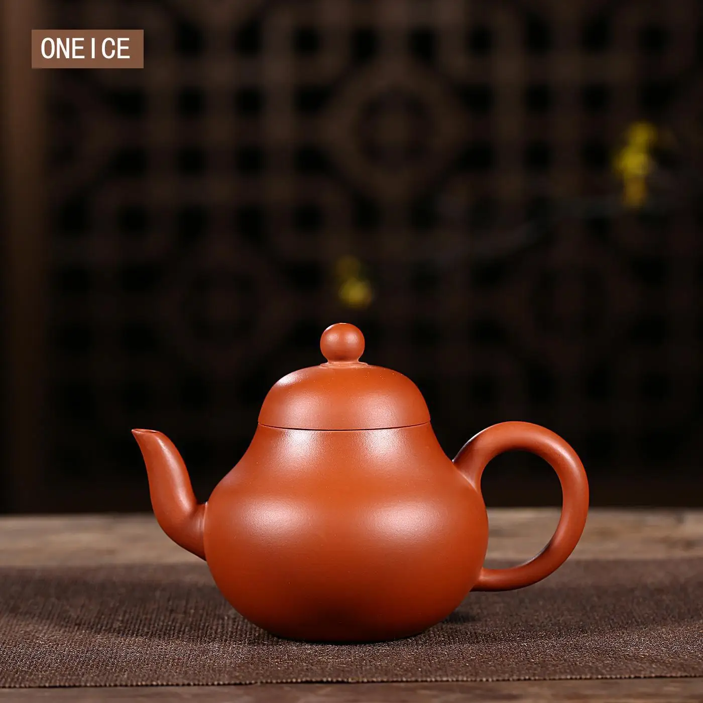 

Yixing Authentic Purple Sand Ore Zhu Mud Pavilion Pot 200cc Famous Handmade Teapot