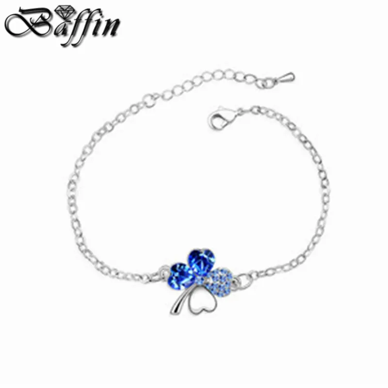 Высокое качество браслет с клевером Сделано с кристаллами Swarovski Elements от цепь Swarovski браслеты One Direction