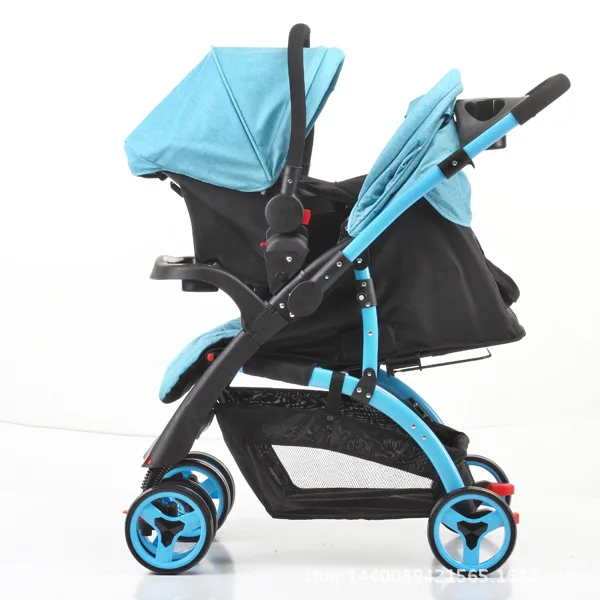 Несколько детских колясок 2 в 1 с автомобильным сиденьем четыре колеса коляска двунаправленная Push ручка Складная коляска с корзинкой для новорожденных