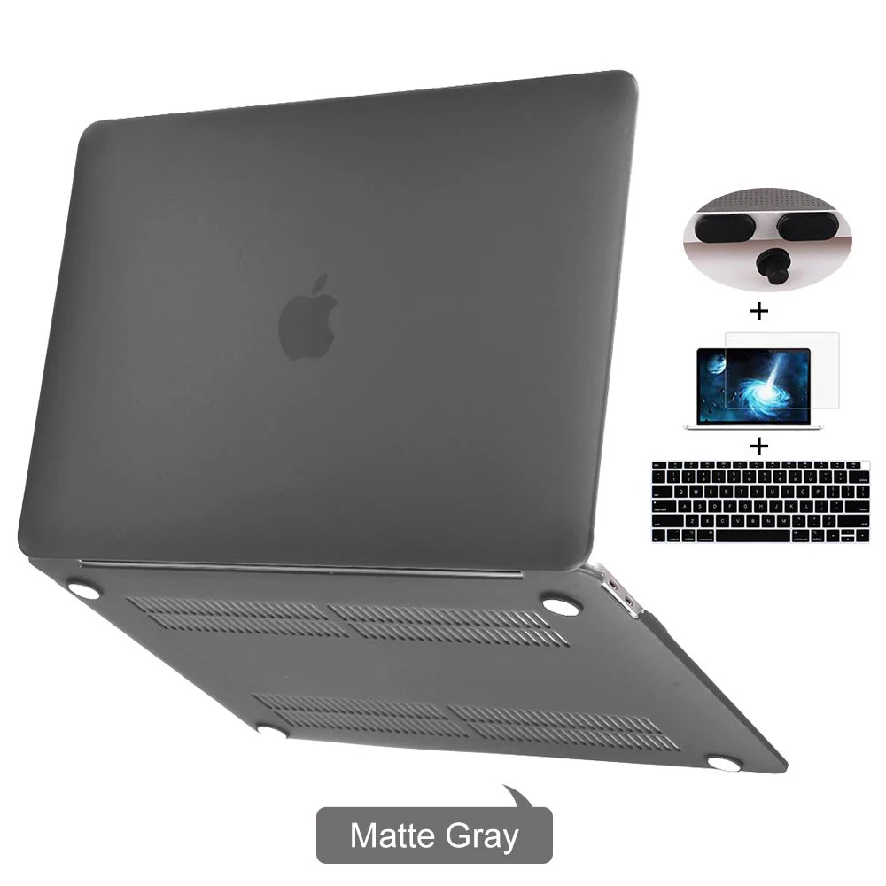 Keyboard Cover Screen Protector For Macbook All Model Black Hard Case Shell