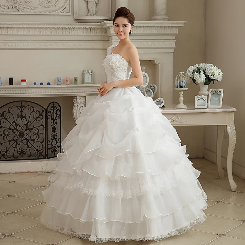 Женское свадебное платье It's yiiya белое до пола с открытым плечом на лето 2017|vestidos de