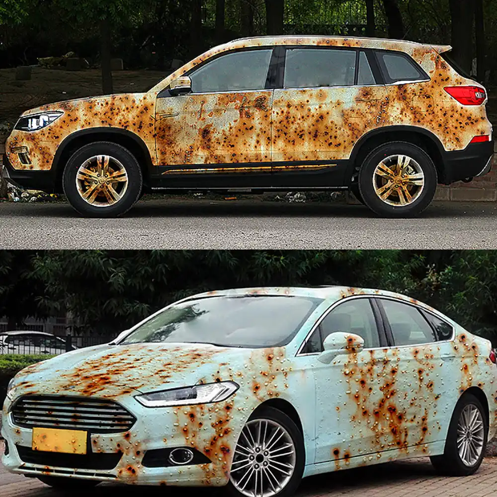 Detail Feedback Questions about 30x100cm Rusting Wrap Vinyl Film Self