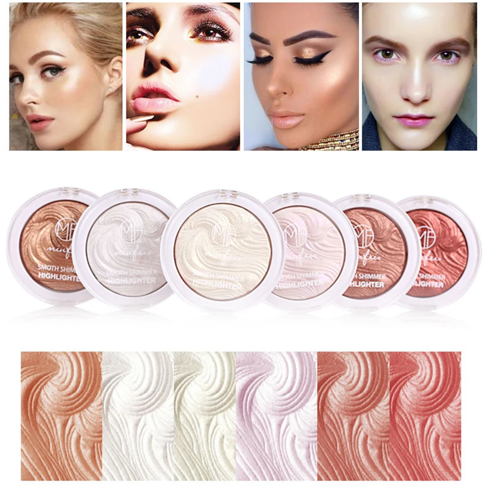 

Highlighter Brighten Base Makeup Shimmer Powder Palette Long Lasting Whitening Bronzer Concealer Illuminator Face Makeup TSLM2