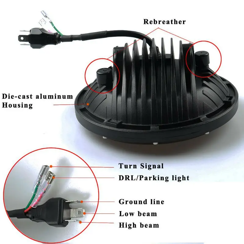 130W 7inch LED Headlight4800