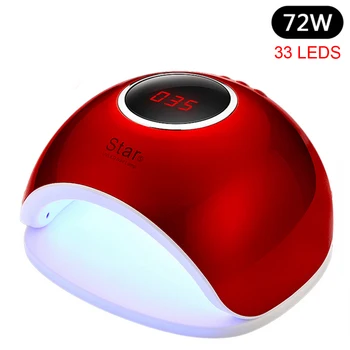 

72/48/36W UV Lamp LED Nail Lamp Nail Dryer For All Gels Polish Infrared Sensor 10/30/60s Timer Smart For Manicure LCD