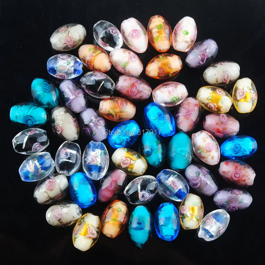 Free Shipping Dichroic Glass Gem Stone Rice 16x10MM Loose Beads For Making Jewelry 10PCS TBW305 | Украшения и аксессуары