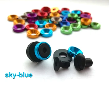 

4pcs/lot 7.5mm sky blue Color Kydex Holster SUS304 screw knife scabbard chicago screw for 5mm holeTek lok buckle tools DIY (EAM)