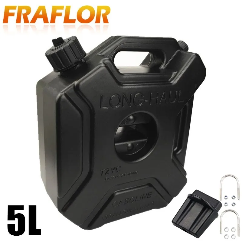 

5L Green Black Fuel Tank Cans Spare Plastic Petrol Tanks Mount Motorcycle Car Gas Can Gasoline Oil Container Fuel-jugs Jerrycan