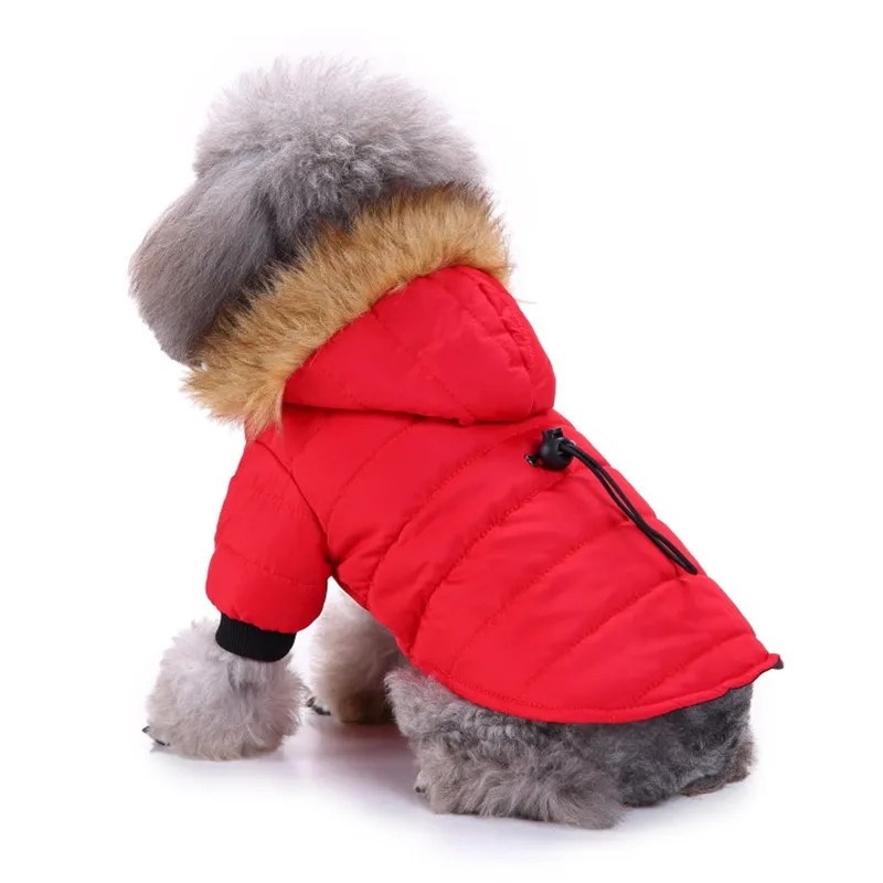 Thickening Winter Warm Coat Jacket Four Legged Jumpsuit Costume For Small Dogs Bichon Yorkshire Pet Clothing Warm Coats Jackets