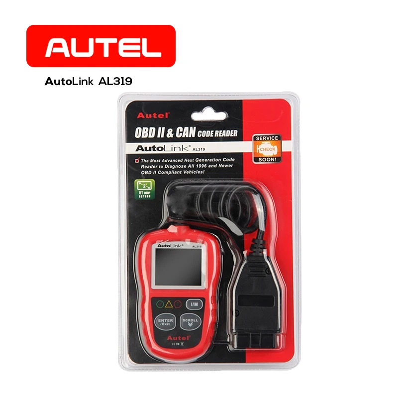 Autel AutoLink AL319 Diagnostic Tool DIY OBDII Car Fault Engine Code Reader Scanner OBD2 Vehicle Color TFT Screen Original Autel AutoLink AL319 Diagnostic Tool DIY OBDII Car Fault Engine Code Reader Scanner OBD2 Vehicle Color TFT Screen Original