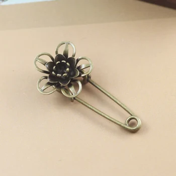 

35mm length safety brooch antique bronze plated---50pcs
