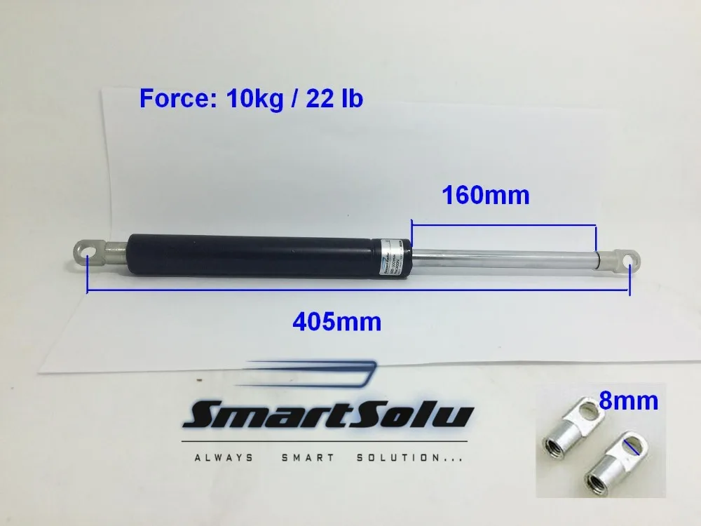 

Free Shipping 160mm*405mm 10kg/ 22lbs M8 Gas Spring Strut Damper for AUTO