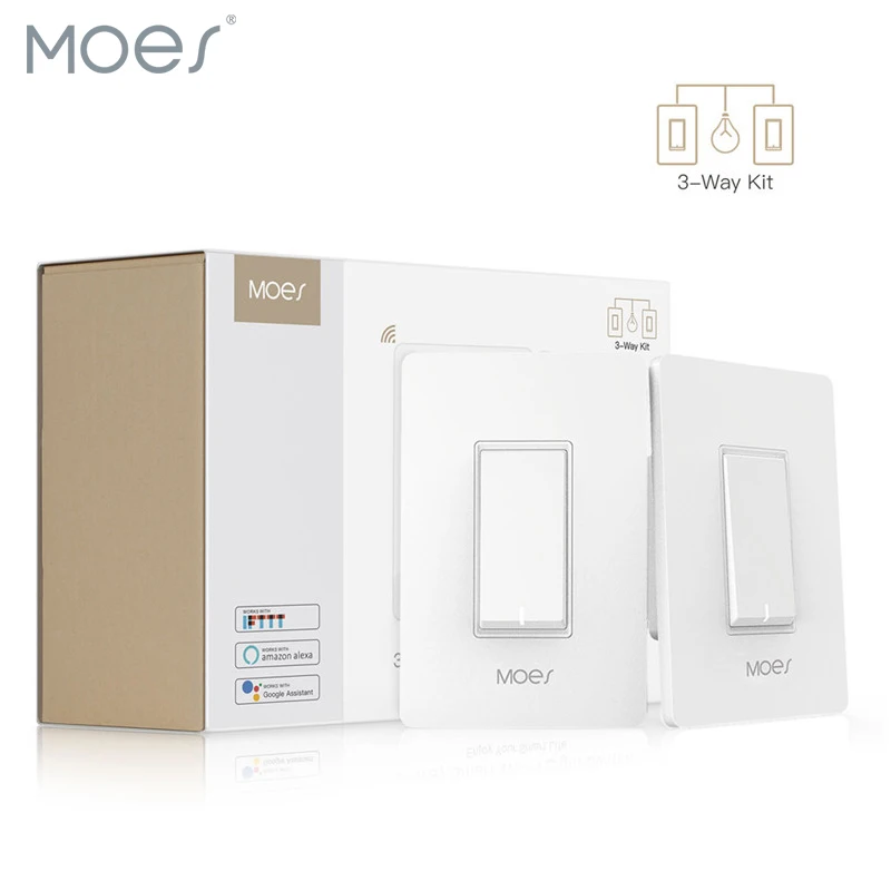 

3 Way WiFi Smart Light Switch Light Fan Control APP remote control works with Alexa and Google Home, No Hub Required