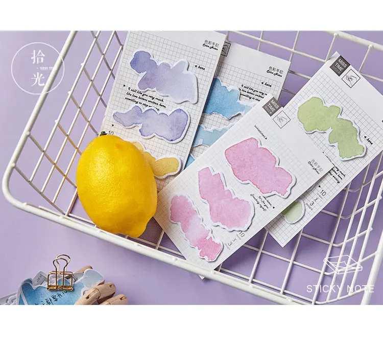 30 листов/шт Цвет серии memo бумага для выпечки клейкие стикеры для заметок кавайный блокнот канцелярские школьная бумага поставки