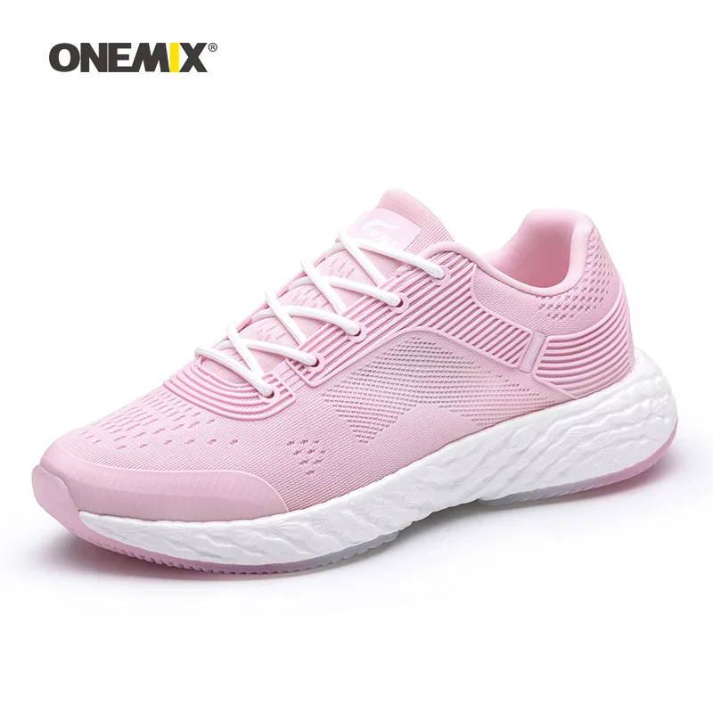 Onemix мужские кроссовки для женщин черные сетчатые дышащие Дизайнерские кроссовки для бега уличные спортивные Прогулочные кроссовки