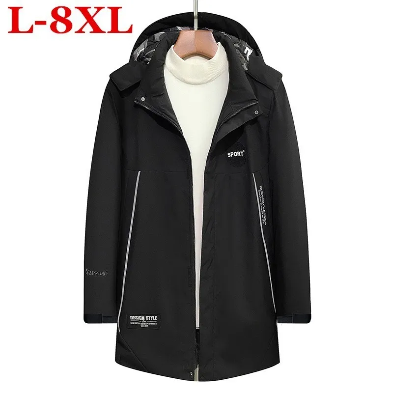 2018 New plus size 8XL 7XL Fashion Winter Jacket Men