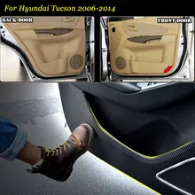 1 комплект интерьера 3D двери из углеродного волокна боковой край анти-удар защитная накладка стикер для Hyundai Tucson 2006