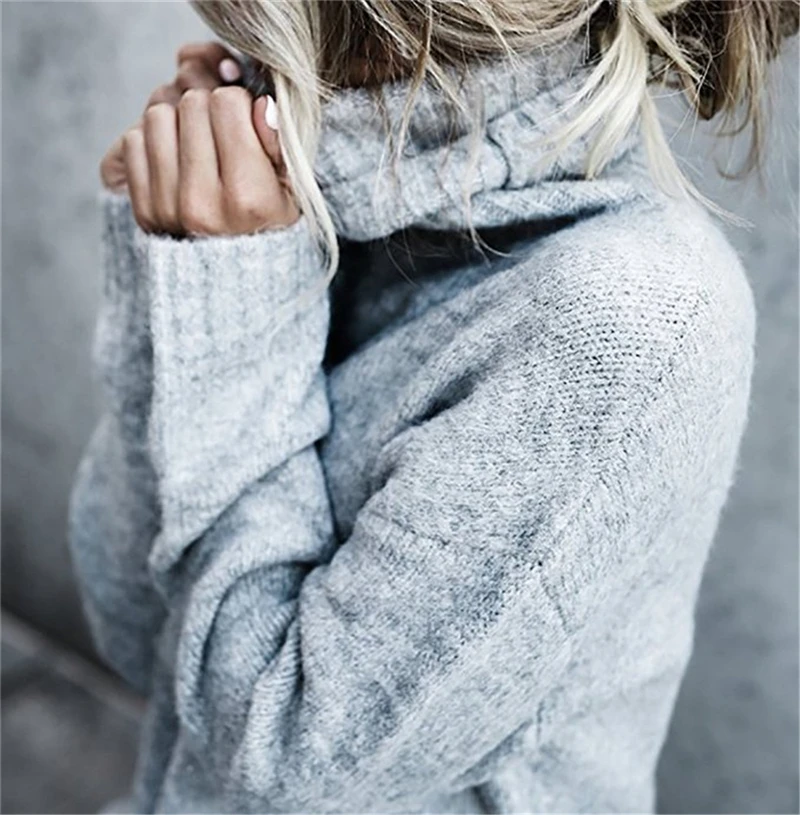 SINFEEL 2018 модный бренд осень-зима теплый свитер водолазка с длинным рукавом, свитер женский пуловер Вязание свитера Топы