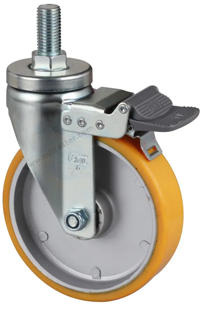 1PC EDL Heavy Duty 6 Inch Casters Wheels 300Kg Polyurethane Wheels