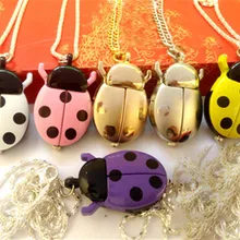 Европейские и американские ювелирные изделия, креативные маленькие карманные часы в виде божьей коровки с семи звездами для мужчин, женщин, детей, подарок, ожерелье, часы, пара, для пожилых мужчин