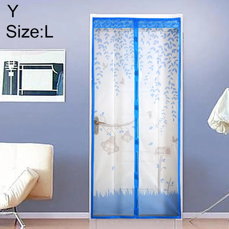 Magnetic Door Mesh Curtain Insect Mosquito Net Screen Bug Fly Guard Soft Cartoon Best Price - Цвет: 100cmX210cm