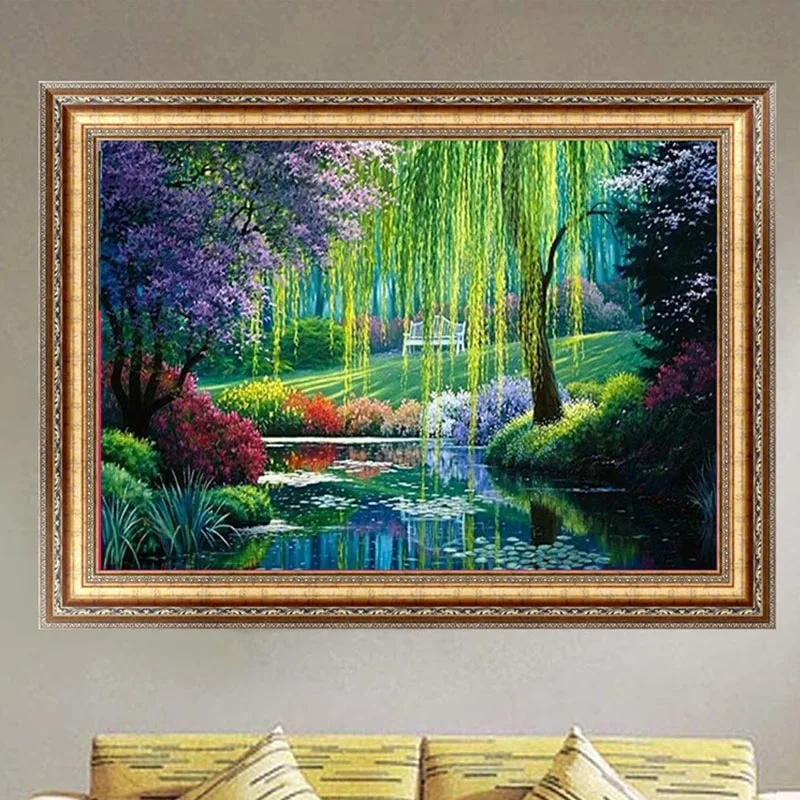 

DIY 5D Diamond Embroidery Snow Night Painting Cross Stitch Crafts Home Decor 40*30cm -Y102