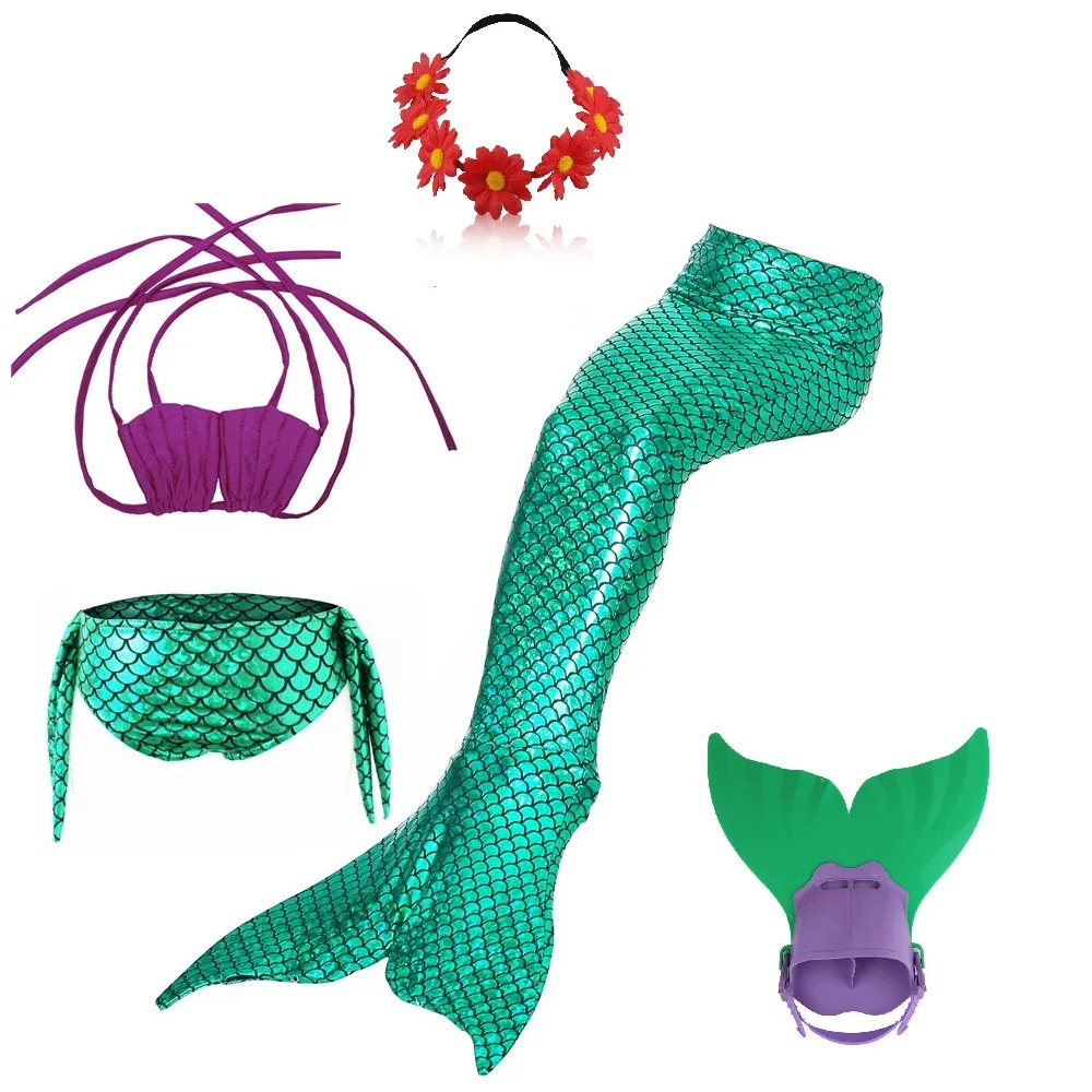 Buy swimming swimmable green mermaid tail monofins