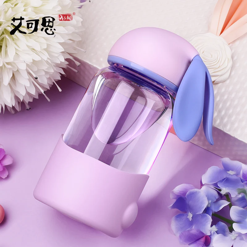 Стеклянная кружка с милым кроликом для детей воды кофейная бутылка стекло